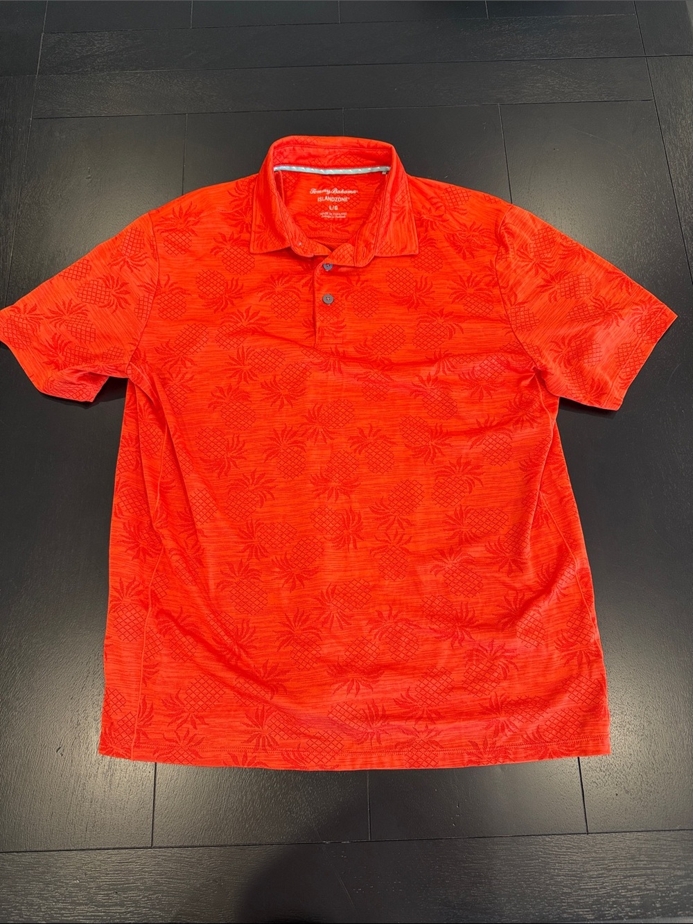 Tommy Bahama Bright Red Pineapple Jacquard Polo